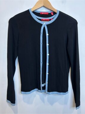 Anne Klein Cardigan Sweater Set with Tank Top Black